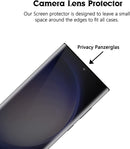 Screen Protector for Samsung Galaxy S23 Ultra- Full Screen Privacy Screen Protector, 3D Tempered Glass Film, 9H Hardness Anti-Peeping