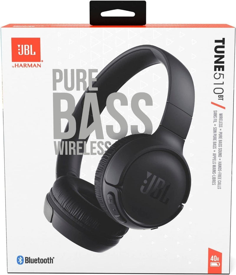 JBL Tune 510BT: Wireless On-Ear Headphones with Purebass Sound