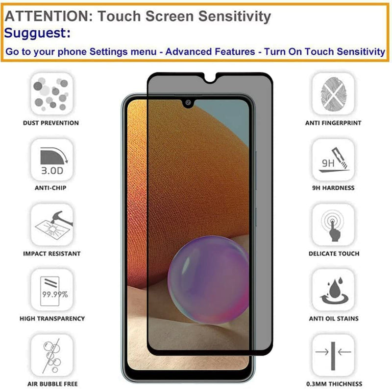 nti-Spy Screen Protector for Samsung Galaxy A40 - Full Screen Privacy Screen Protector, 3D Tempered Glass Film, 9H Hardness Anti-Peeping Full Coverage Protector Anti Scratch