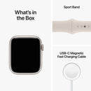 Apple Watch Series 8 45mm Smart Watch w/ Starlight Aluminum Case with Starlight Sport Band