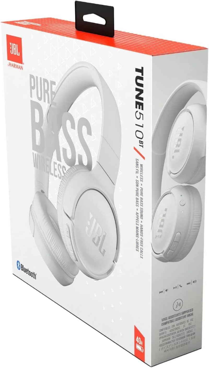 JBL Tune 510BT: Wireless On-Ear Headphones with Purebass Sound